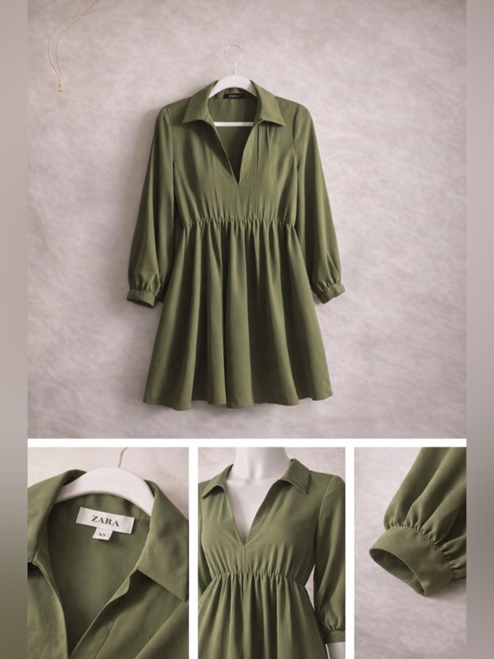 Zara Khaki Green Women's Tunic